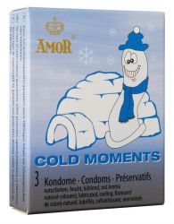 AM 50325 Презервативы Amor Cold с охлаждающим эффектом 3 шт в пачке