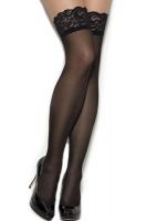 EF 6507 L/XL Чулки с резинкой Adele черные L/XL
