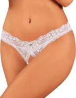 OB 2642 M/L WHITE Трусики с вырезами и доступом Heavenly