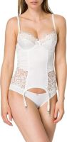 OB 9911 S/M WHITE Комплект 871-COR-2 корсет с подвязками и стринги