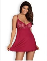 OB 4137 S/M RED Комплект Rosalyne платье и стринги