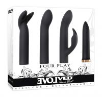 TG 840446 Набор Evolved Four Play вибратор с 3 насадками USB черный