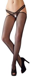 OR 0201 S/L BLACK Чулки Cottelli Collection в сеточку на бедрах ― FormulaSexa - VibeDoctor Оптовые заказы