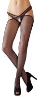 OR 0201 S/L BLACK Чулки Cottelli Collection в сеточку на бедрах