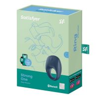 SAT 202 Виброкольцо Satisfyer Strong One USB Bluetooth APP синее